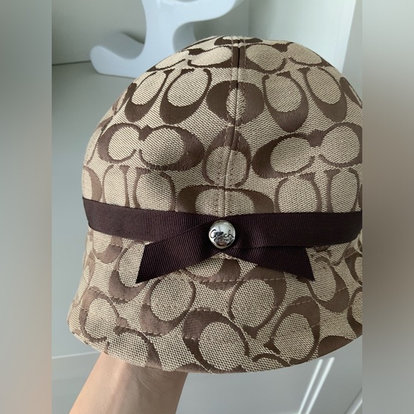 Vintage Y2K Early 2000’S COACH Monogram C Brown Bucket Hat Size M/L Women’s - Picture 9 of 16